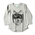 Minti Long Sleeve Scoop Tee Mystery Wolf Grey Marle